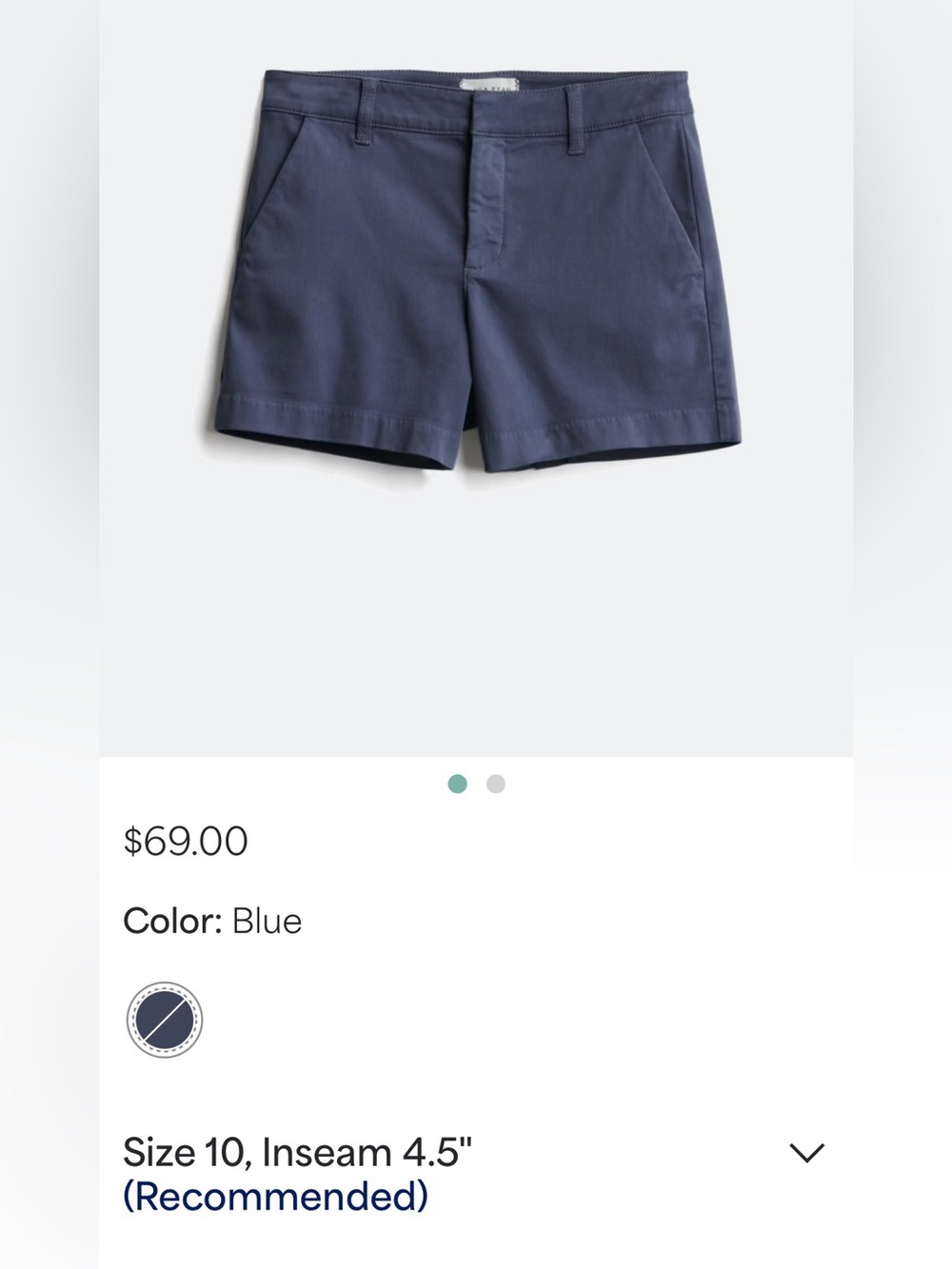 LILA RYAN “Susannah” Navy Blue Casual Shorts